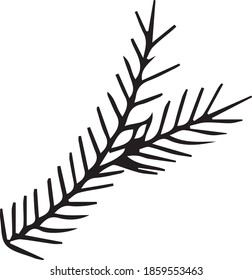 vector illustration of christmas tree in doodle style