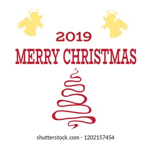vector illustration of a Christmas tree holiday background.