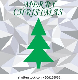 vector illustration of a Christmas tree holiday card