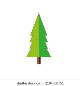 Ilustración vectorial de un árbol de Navidad sobre un fondo blanco