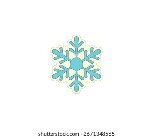Ilustración vectorial de un juguete de árbol de Navidad en forma de copo de nieve	