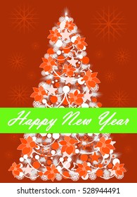 Vector illustration of Christmas tree for your design