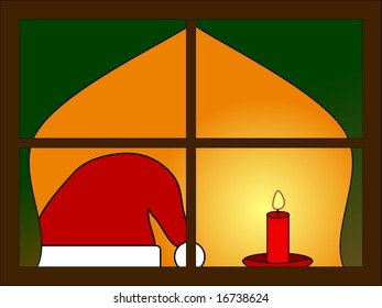 Vector Illustration - Christmas Window