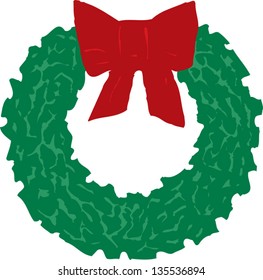Vector illustration of Christmas Wreath