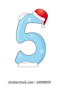 Vector illustration of Christmas/New Year number