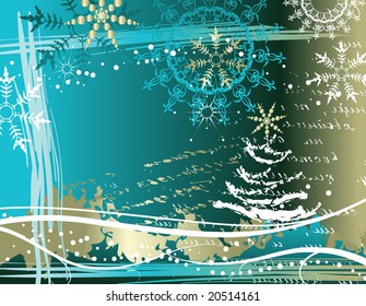 vector illustration of christmas-tree background