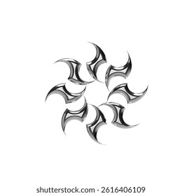 vector illustration of a chrome image