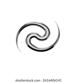 vector illustration of a chrome image