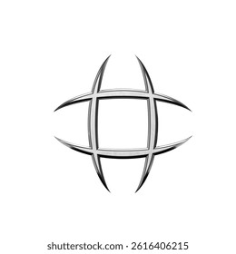 vector illustration of a chrome image