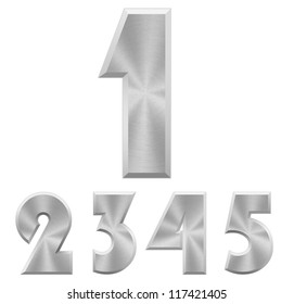 Vector illustration of chromium metallic numbers. Part 1.