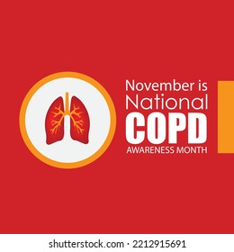 Vector illustration of Chronic Obstructive Pulmonary Disease Awareness Month (COPD). Simple and Elegant Design