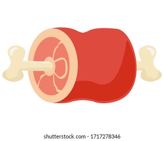 Vektorillustration-Illustration eines Stückes Fleisch . 