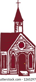 Vector illustration of church