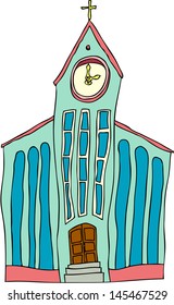 Vector illustration of a church