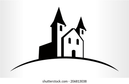 Vector Illustration of a Church