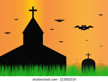 Vector illustration of church