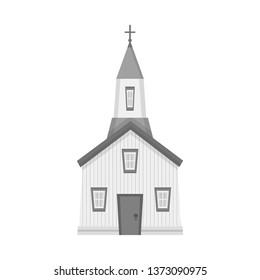 Vector illustration of church and catholic logo. Set of church and prayer stock symbol for web.