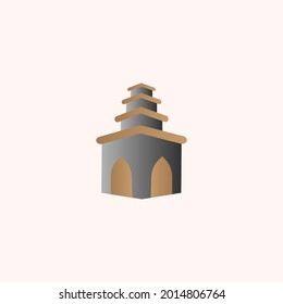 Vector illustration of a church icon. Great for designing posters, flyers, feeds, symbols, apps, web, etc
