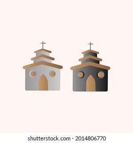 Vector illustration of a church icon. Great for designing posters, flyers, feeds, symbols, apps, web, etc