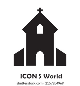 Vector illustration of church icon. modern church flat symbol on grey background. vector icon for graphic, website and mobile design