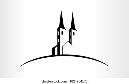 Vector Illustration of a Church logo emblem