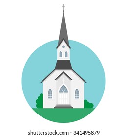 Similar Images, Stock Photos & Vectors of Vector flat icon church. For ...