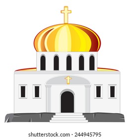 Vector illustration church on white background is insulated