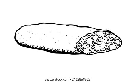 Vector illustration of a Ciabatta bread