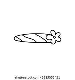 vector illustration of a cigarette with flowers