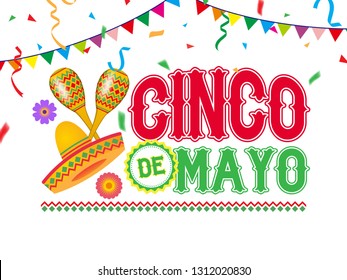 Vector illustration of Cinco de mayo background.  Usable as banner, poster, wallpaper, greeting card,etc