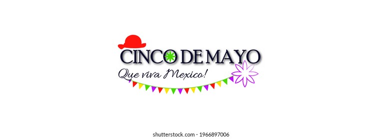 Vector Illustration of Cinco de mayo vector greeting card. 5 may mexican holiday colorful greeting card. Cinco de mayo vector greeting card. 5 may mexican holiday colorful greet