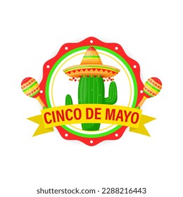 Vector illustration of Cinco de Mayo greeting, social media feed design cover banner post flyer poster background 