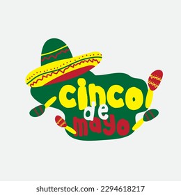 Vector illustration of Cinco de Mayo greeting, social media feed design cover banner post flyer poster background