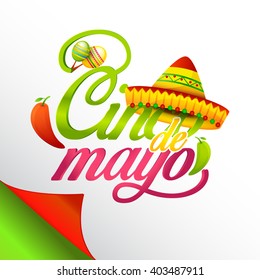 Vector illustration of cinco de mayo celebration background.