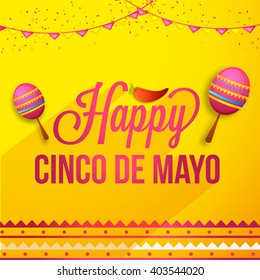 Vector illustration of cinco de mayo celebration background.