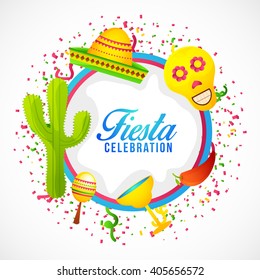 Vector illustration of cinco de mayo stylish typography celebration background.