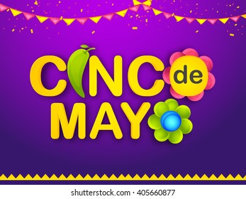 Vector illustration of cinco de mayo celebration background.