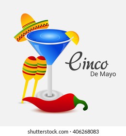 Vector illustration of Cinco De Mayo celebration background.