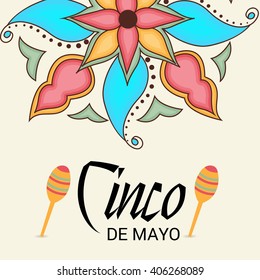 Vector illustration of Cinco De Mayo celebration background.