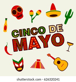 Vector Illustration of a Cinco De Mayo Design