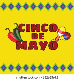 Vector illustration of Cinco de Mayo celebration background.