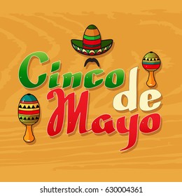 Poster Number Five Mexican Colors Aged Stock Vector (Royalty Free ...