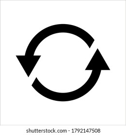 vector illustration of circle arrow isolated. color editable on white background