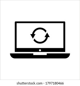 vector illustration of circle arrow isolated. color editable on white background