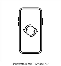 ilustración vectorial de la flecha de círculo aislada. color editable en fondo blanco