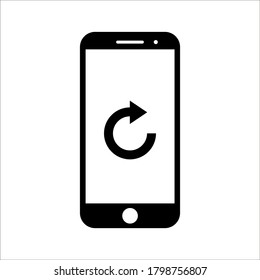 vector illustration of circle arrow isolated. color editable on white background