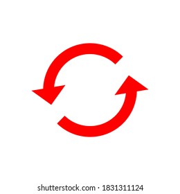 vector illustration of circle arrow isolated. color editable,
flat design