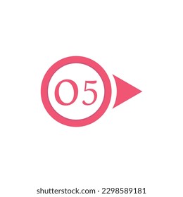 Vector illustration of circle arrow number bullet points from one to twelve 
