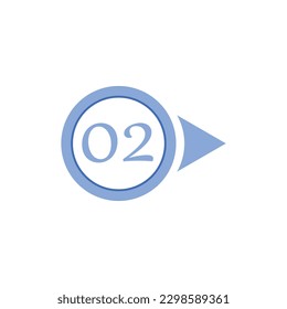 Vector illustration of circle arrow number bullet points from one to twelve 