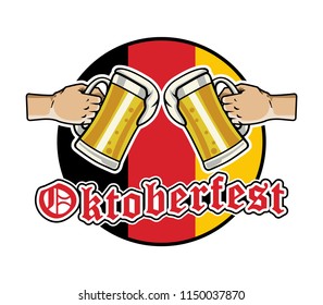 Vector illustration circle badge for Oktoberfest